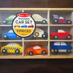New Melissa & Doug Wooden Car Set